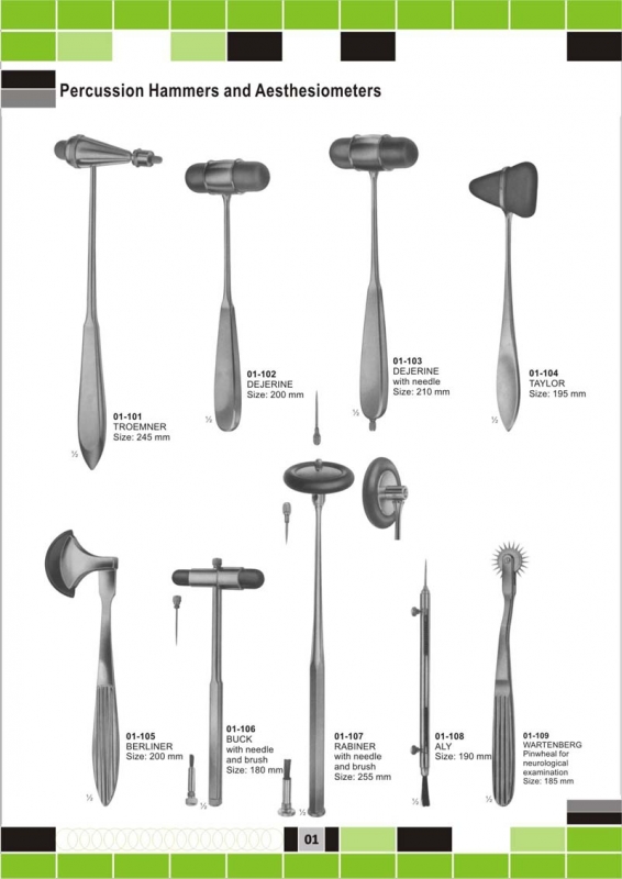 percussion hammers and aesthesiometers