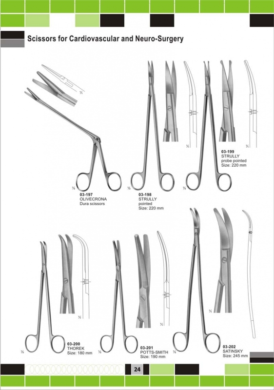 scissors for cardiovascular and neuro-surgery 