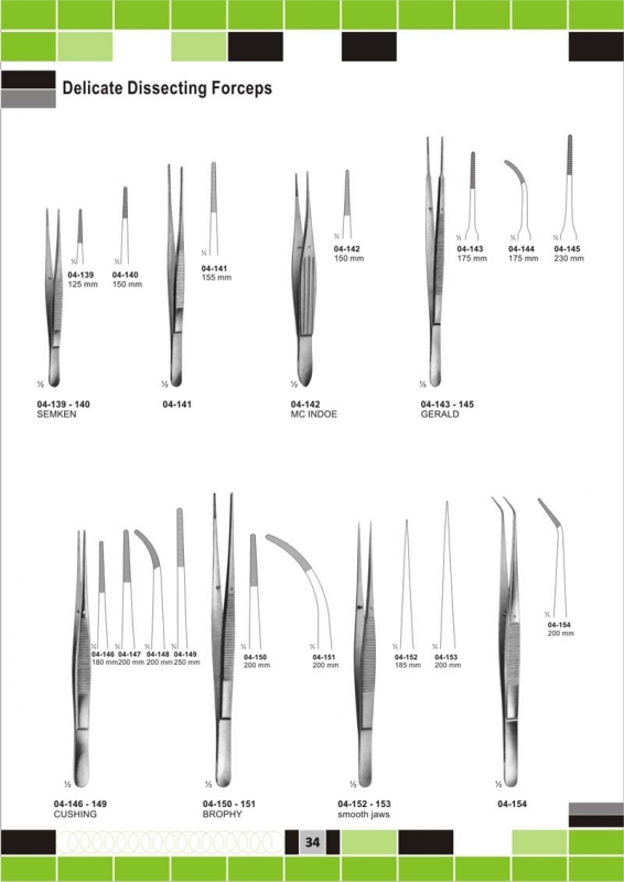 delicate dissecting, microscopic, sterilizing forceps 