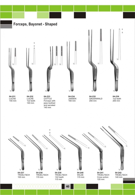 forceps,bayonet-shaped 