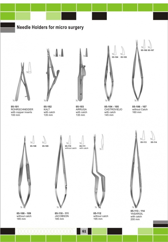 needle holders for micro surgery  