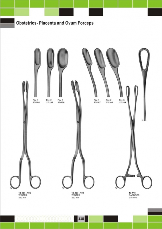 Obstetrical Placenta and ovum Forceps 