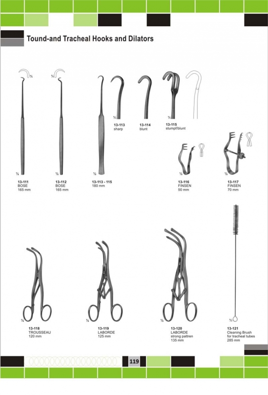 Tound and Tracheal Hooks and Dilators